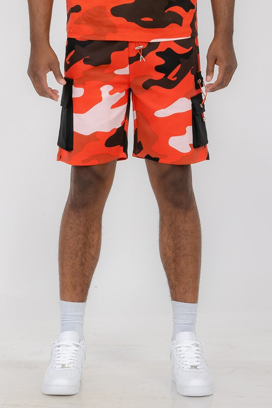 Men Full Camo Sweat Shorts
