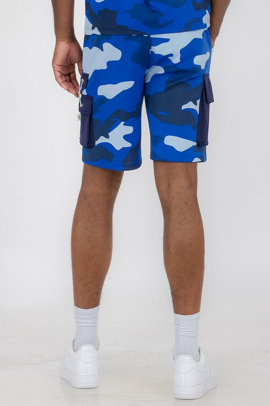 Men Full Camo Sweat Shorts