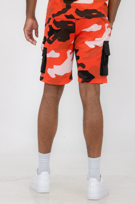 Men Full Camo Sweat Shorts