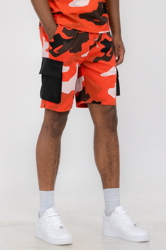 Men Full Camo Sweat Shorts
