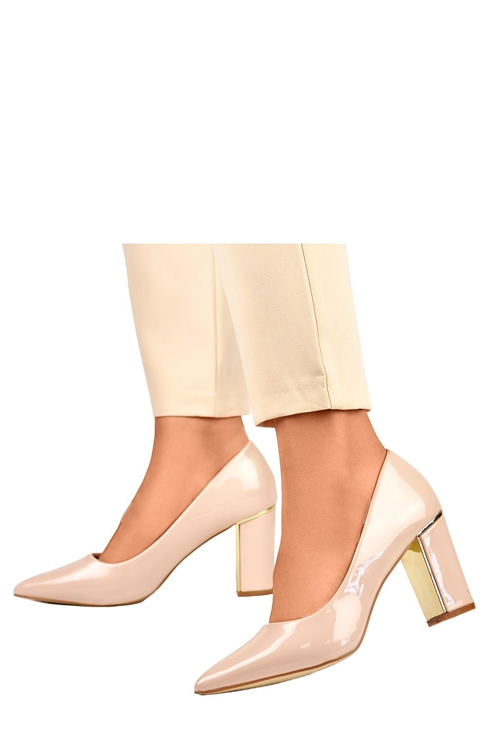 Block heel pumps model 190050