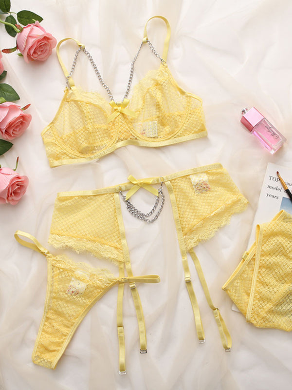 Women's Sexy Lace Mesh Lingerie Set