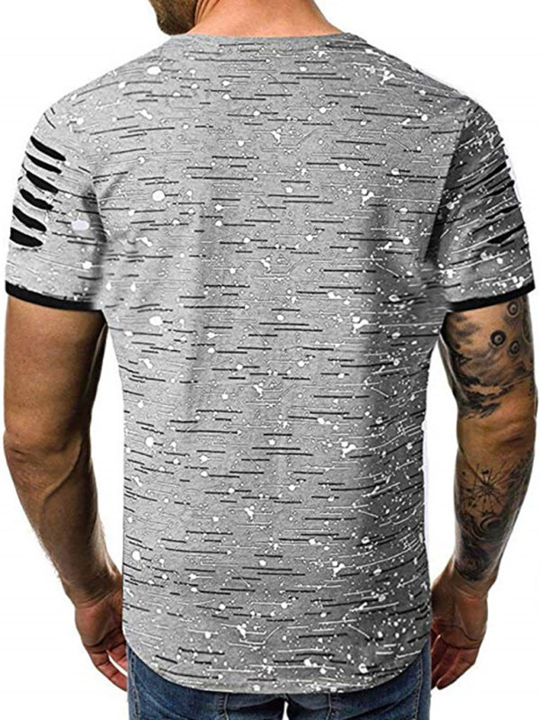 Trendy Round-Necked T-Shirts, Street Men's Wear