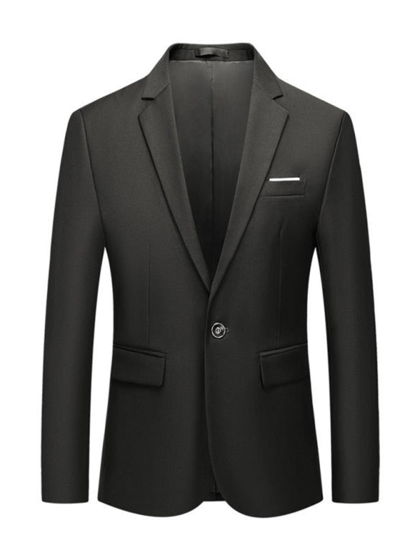 Men's Business Slim Suit Jacket Single Suit