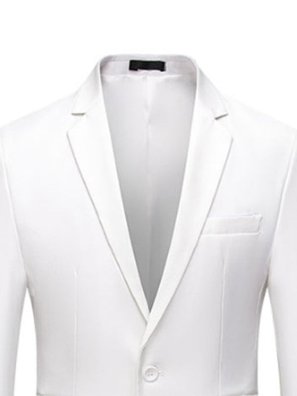 Men's Business Slim Suit Jacket Single Suit