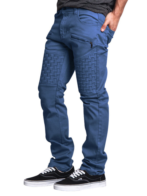 Thin men's straight-leg pants