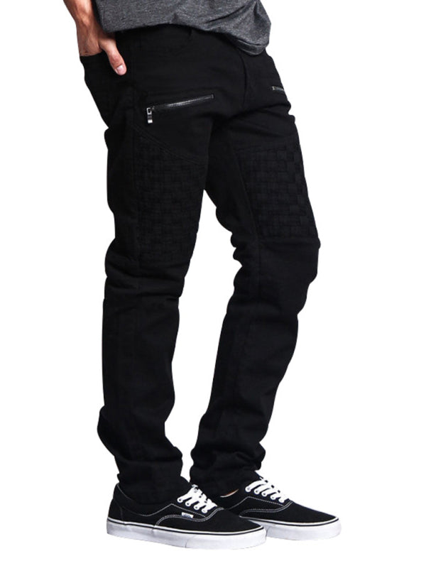 Thin men's straight-leg pants