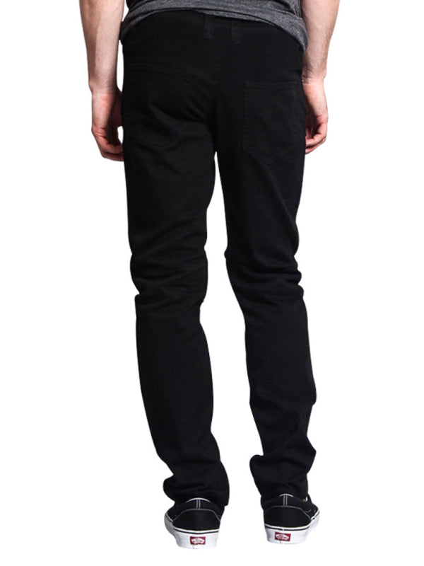 Thin men's straight-leg pants