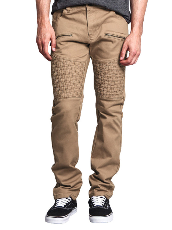 Thin men's straight-leg pants