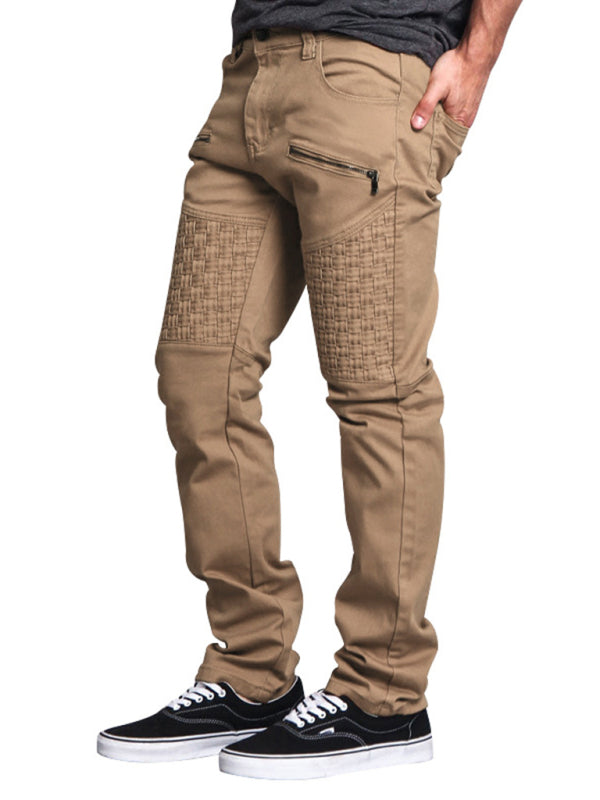 Thin men's straight-leg pants