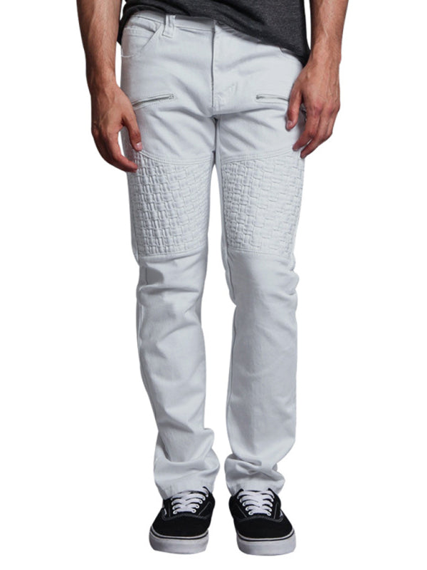 Thin men's straight-leg pants