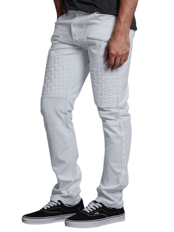 Thin men's straight-leg pants