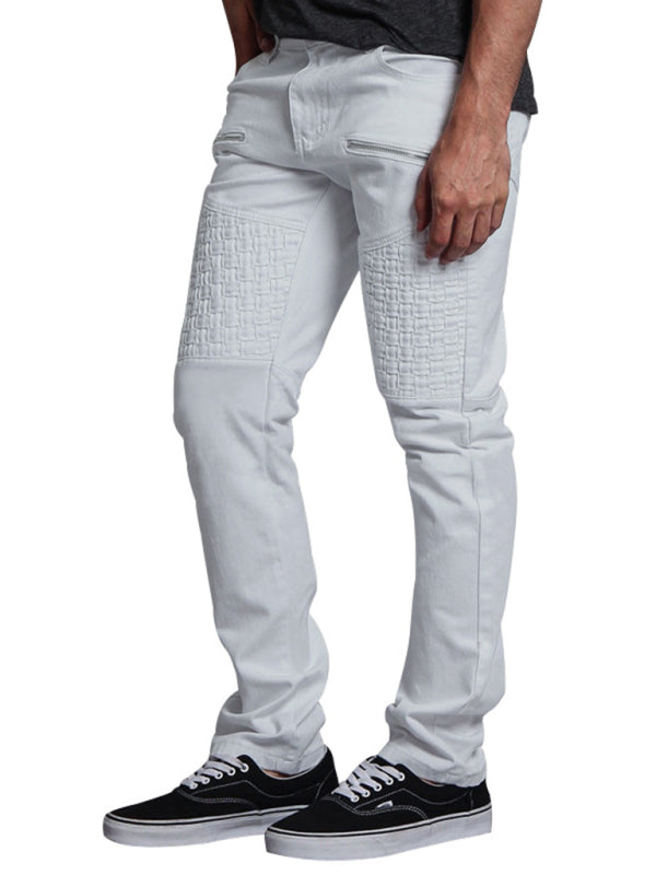 Thin men's straight-leg pants