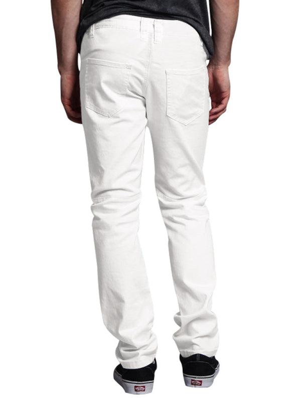 Thin men's straight-leg pants