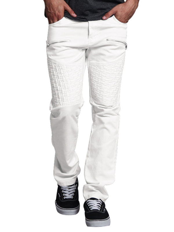 Thin men's straight-leg pants