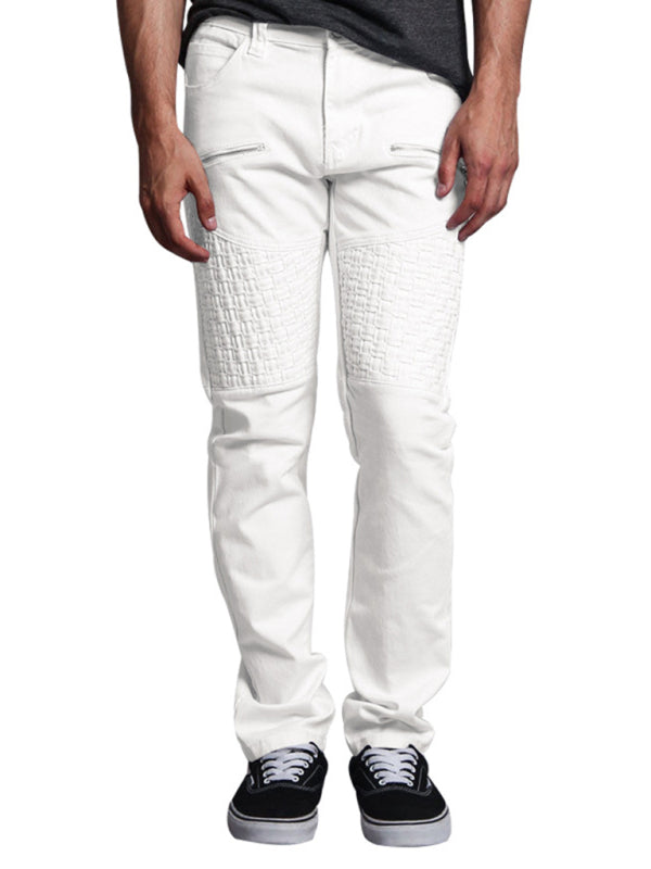 Thin men's straight-leg pants