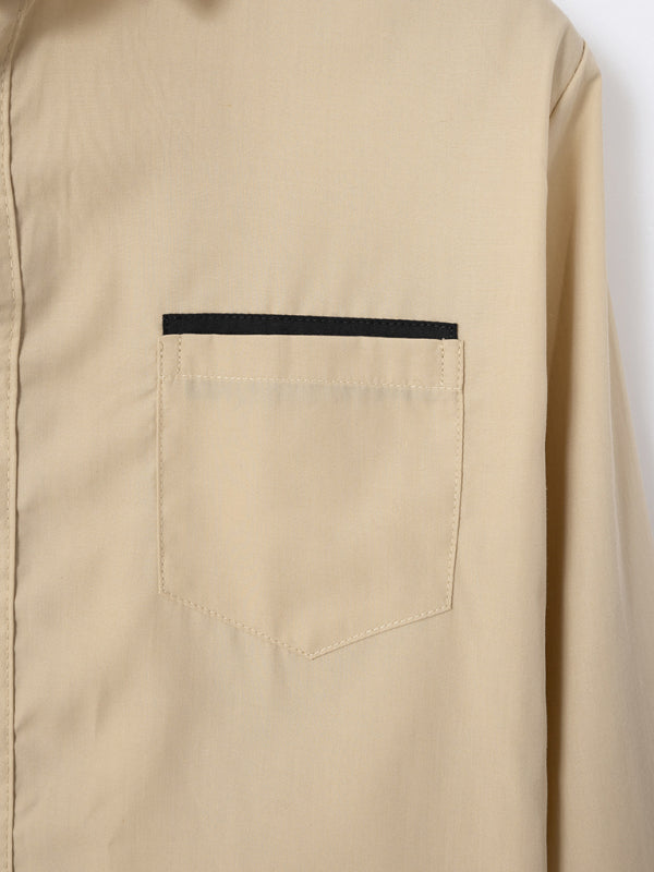 Men's Color Block Business Slim Casual Long Sleeve Shirt