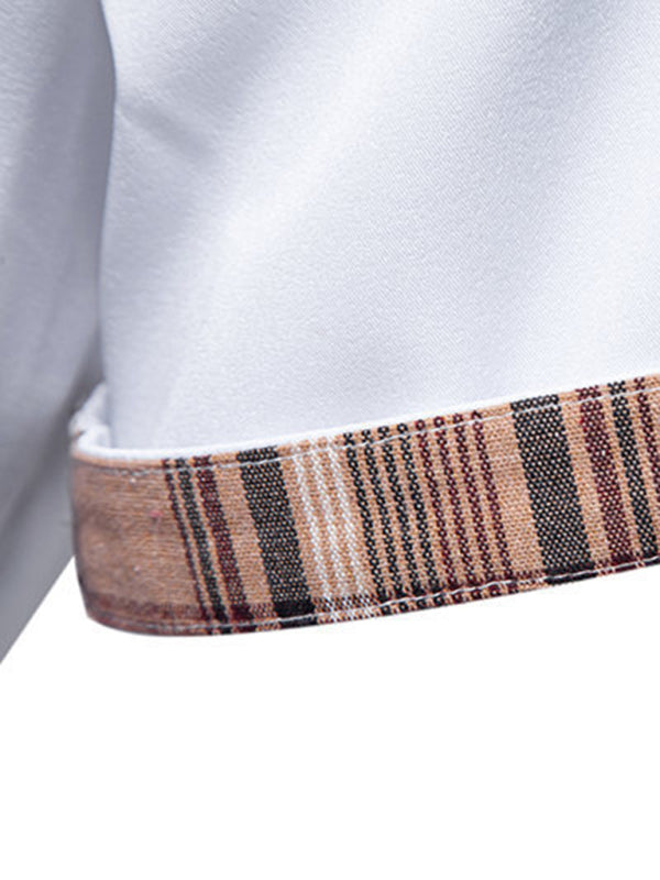 Men's Casual Buttoned Plaid Short Sleeve Shirt
