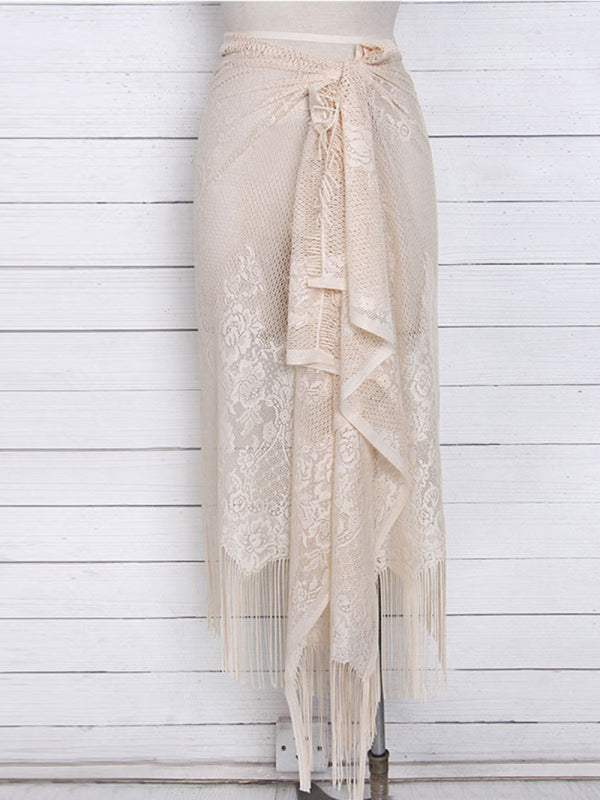 Lace Tassel Women’s Beach Cover-Up Skirt