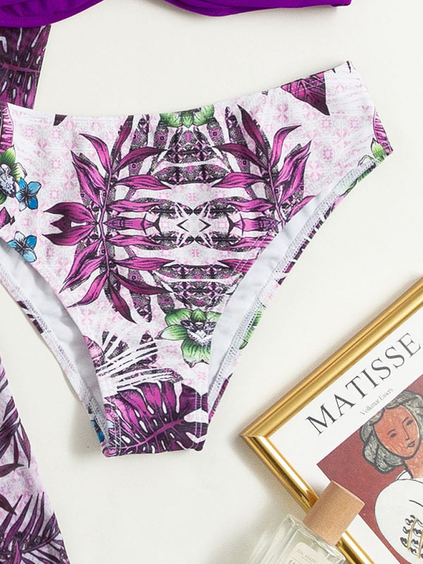 New Fashion Three-piece Bikini Mesh Split Swimsuit