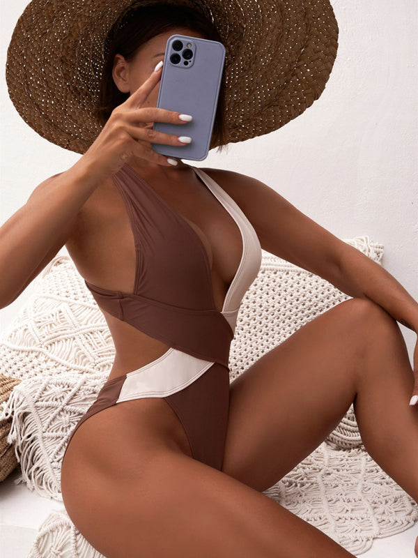 Women's cross swimsuit color matching