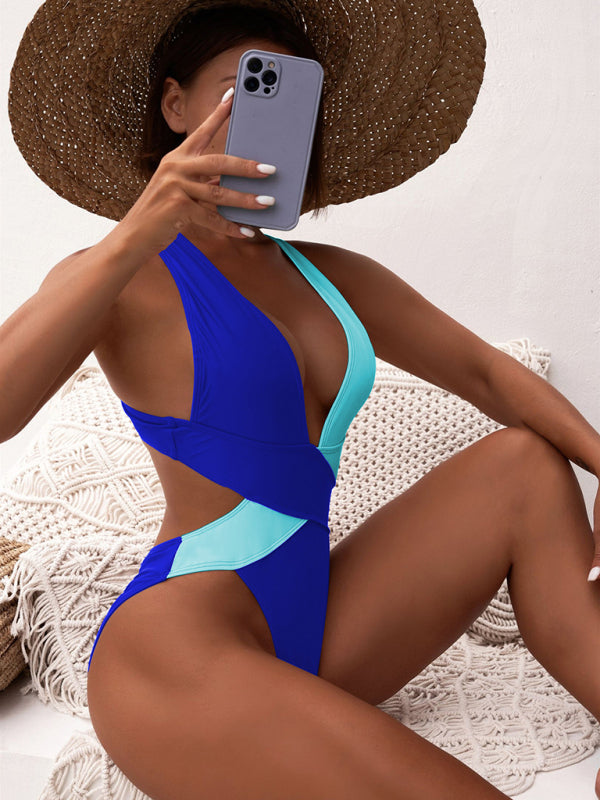 Women's cross swimsuit color matching