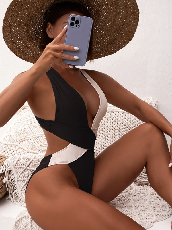 Women's cross swimsuit color matching