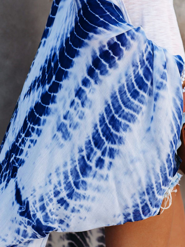 Beach Tie Dye Graphic Print Cover Up