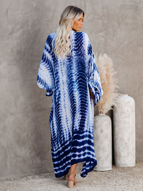 Beach Tie Dye Graphic Print Cover Up