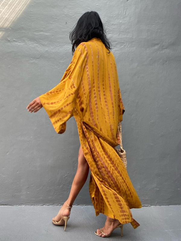 Beach Tie Dye Graphic Print Cover Up