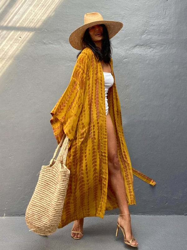 Beach Tie Dye Graphic Print Cover Up