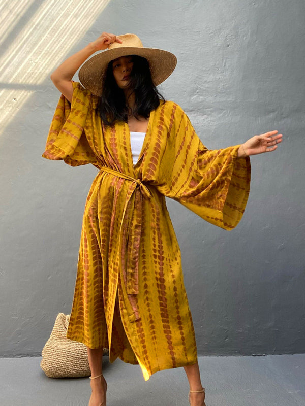 Beach Tie Dye Graphic Print Cover Up