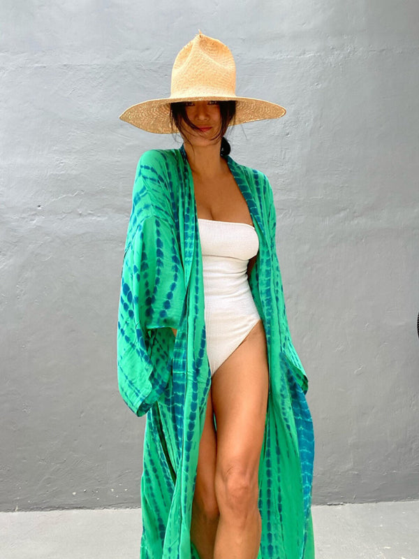 Beach Tie Dye Graphic Print Cover Up
