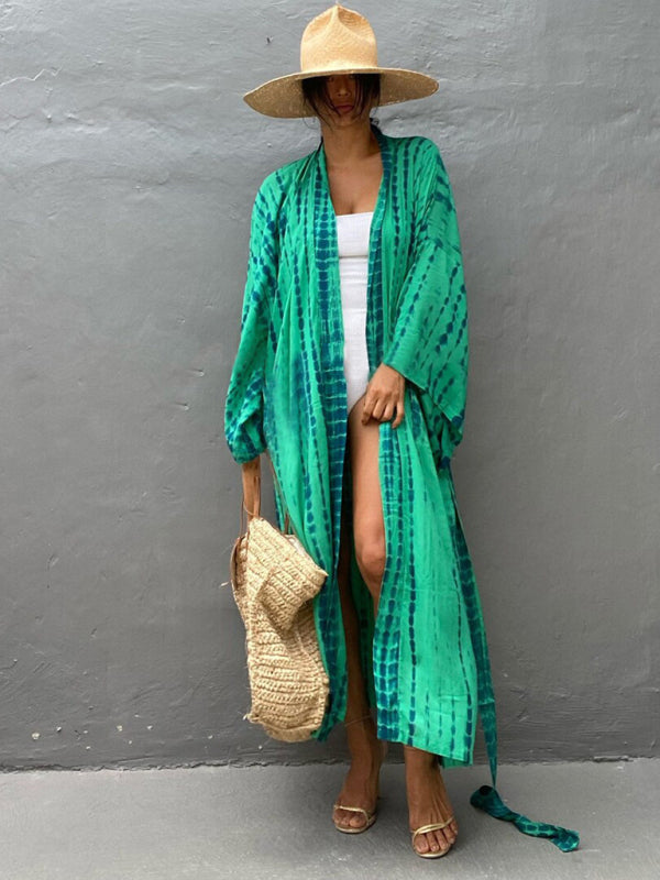 Beach Tie Dye Graphic Print Cover Up
