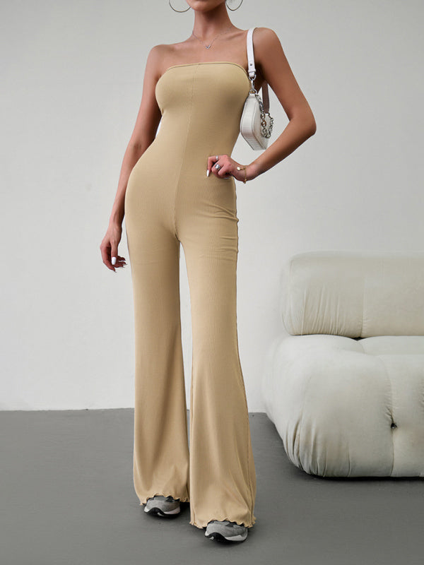 Women's elegant temperament slim sexy tube top jumpsuit