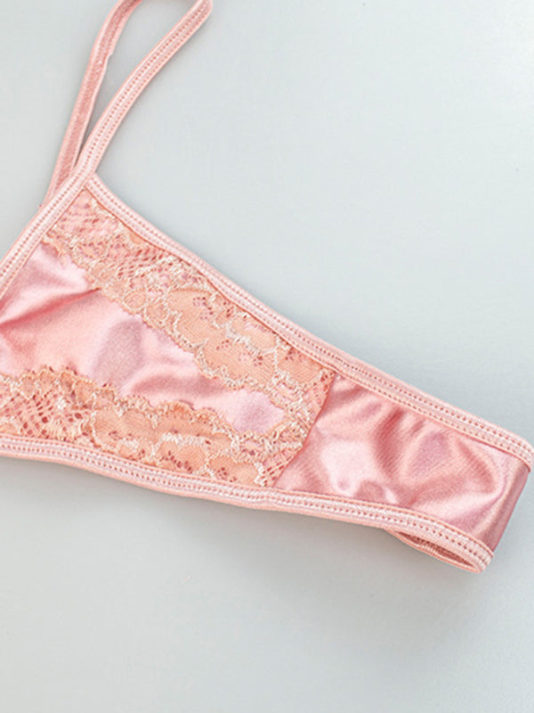 New sexy lingerie four-piece set, high-end sexy lingerie set, (with bra garter belt)