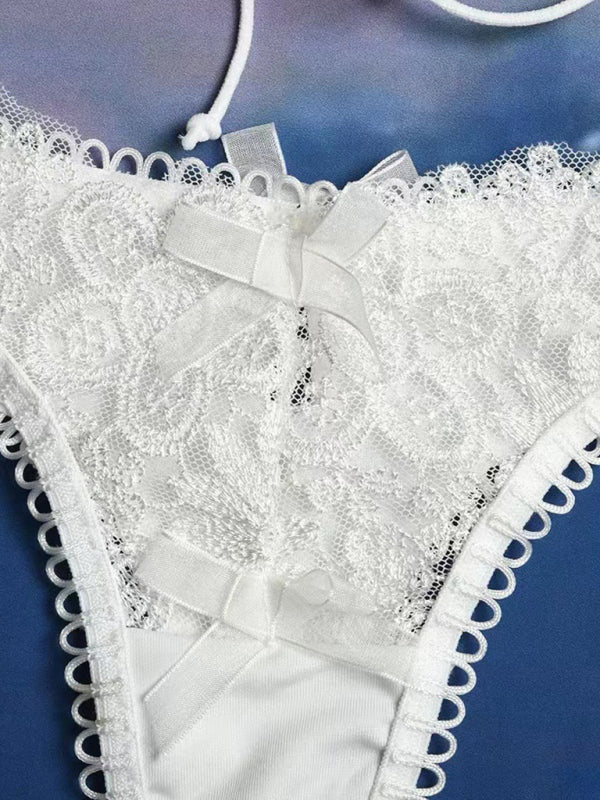 New sling sexy slim fit hollow lace see-through uniform temptation lingerie