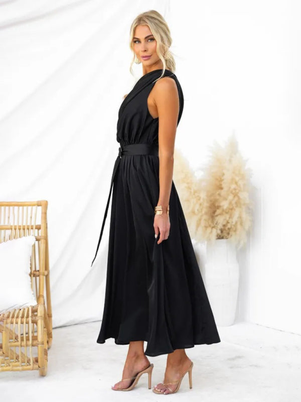 Women's One Shoulder Slim Waist Dress