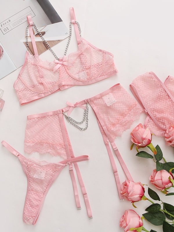 Women's Sexy Lace Mesh Lingerie Set