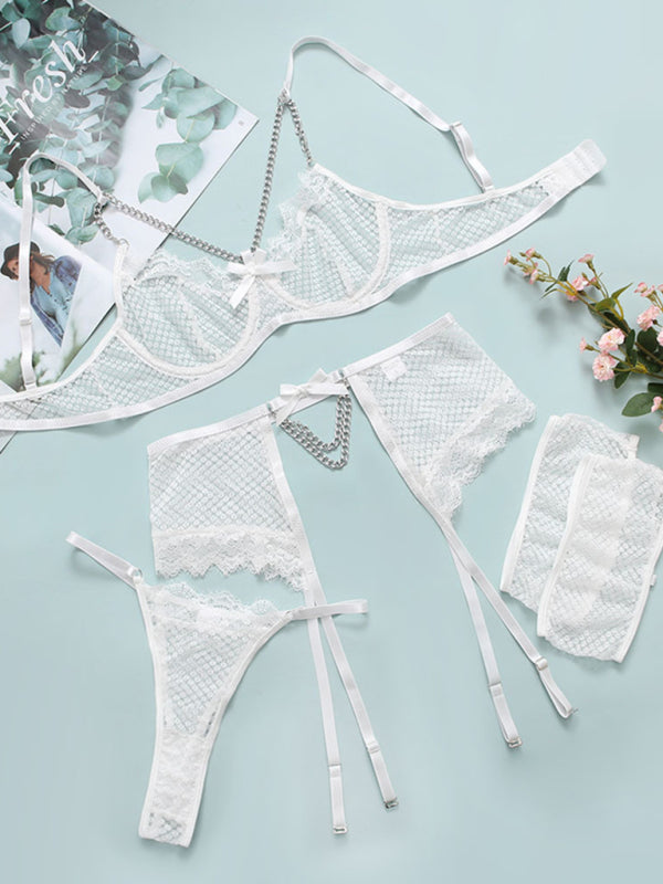 Women's Sexy Lace Mesh Lingerie Set
