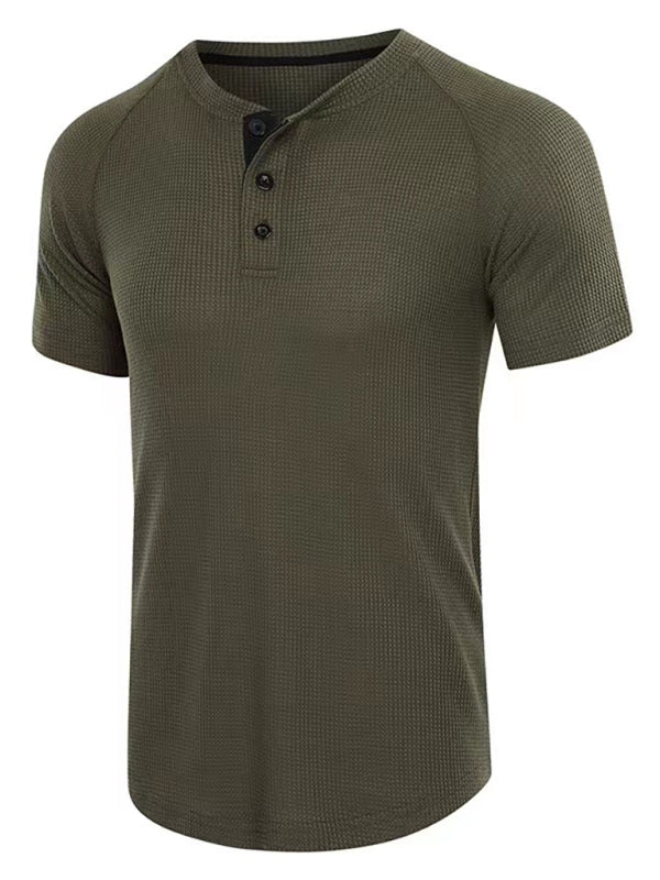 Men's Short Sleeve T-Shirt Muscle Fitted T Shirt Gym Workout Athletic Tee