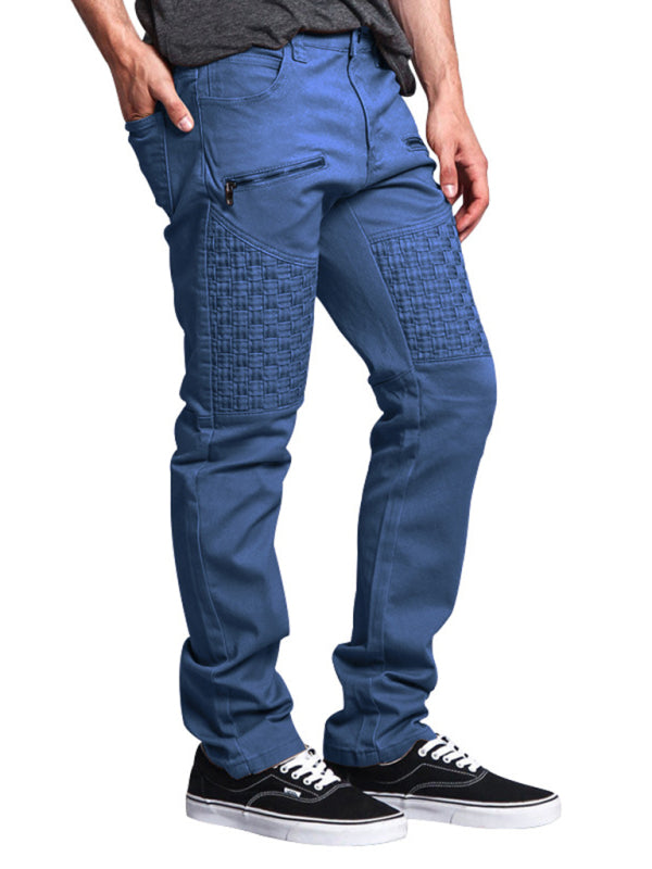 Thin men's straight-leg pants