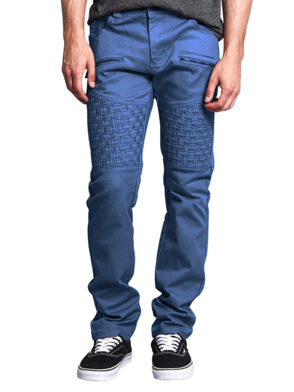 Thin men's straight-leg pants