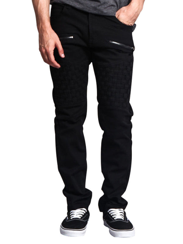 Thin men's straight-leg pants