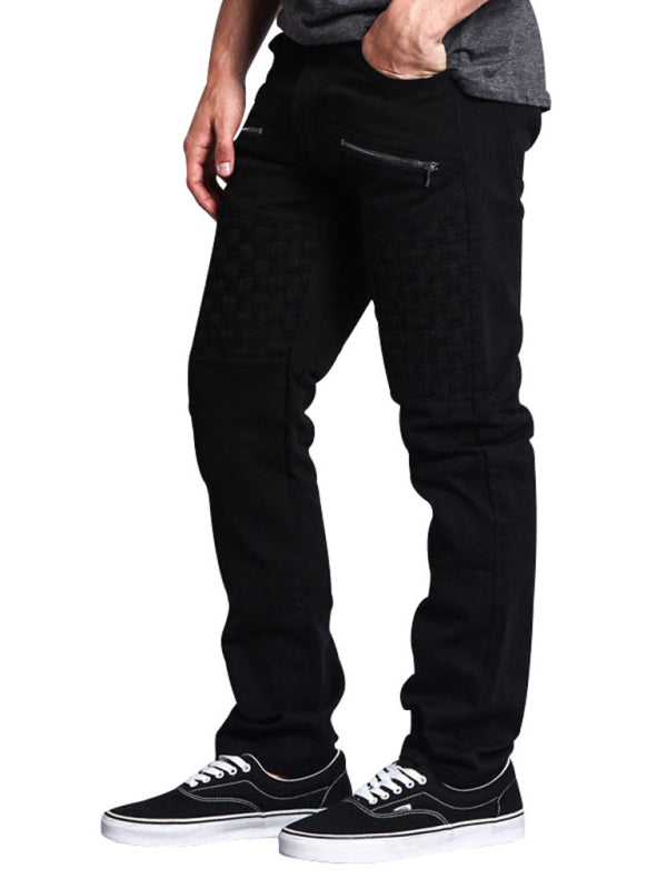 Thin men's straight-leg pants