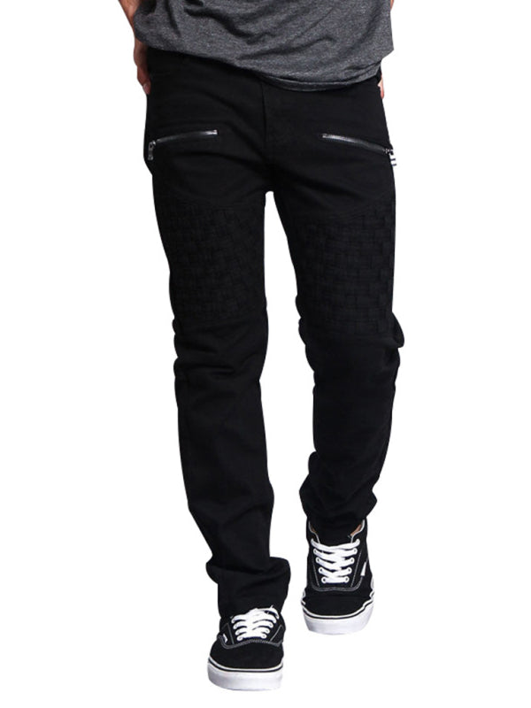 Thin men's straight-leg pants