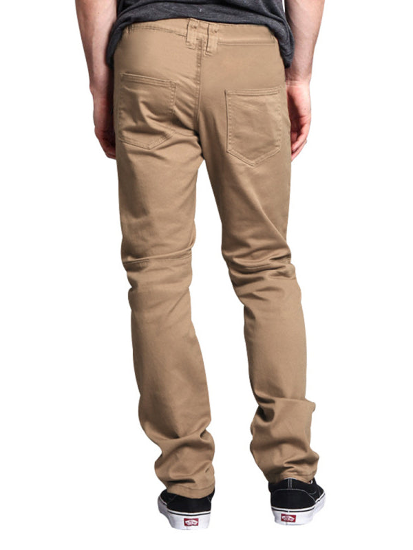 Thin men's straight-leg pants