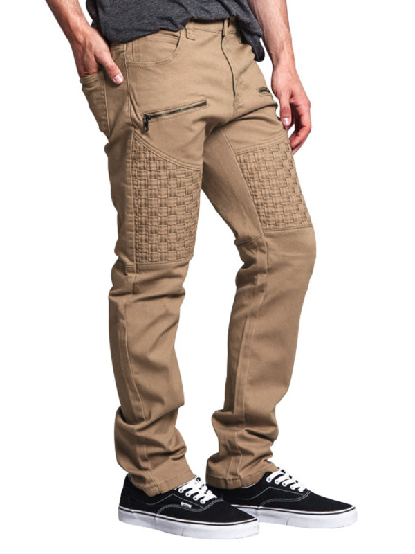 Thin men's straight-leg pants