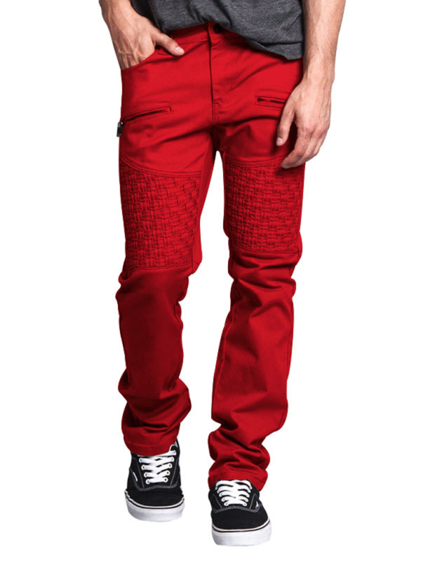 Thin men's straight-leg pants