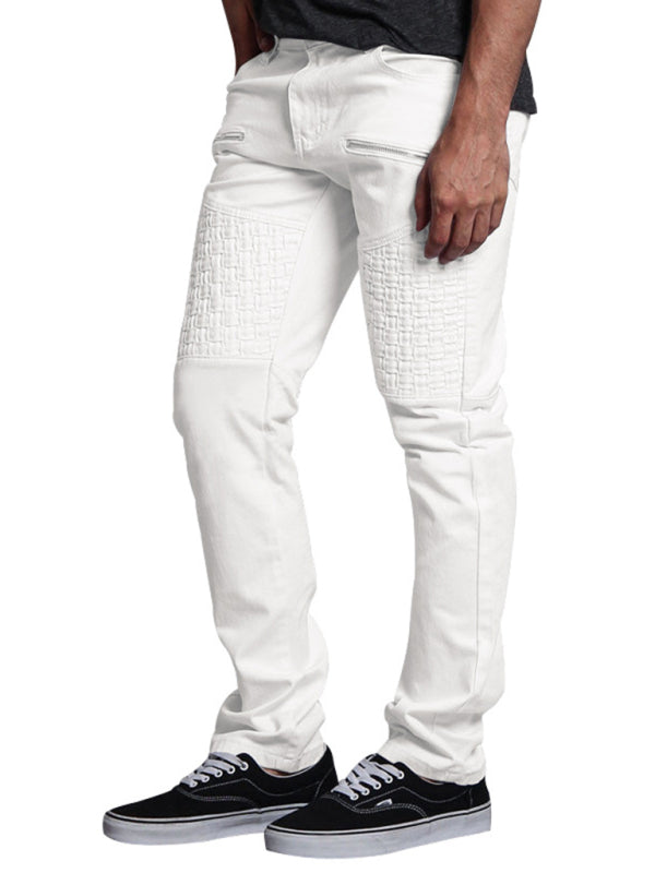 Thin men's straight-leg pants